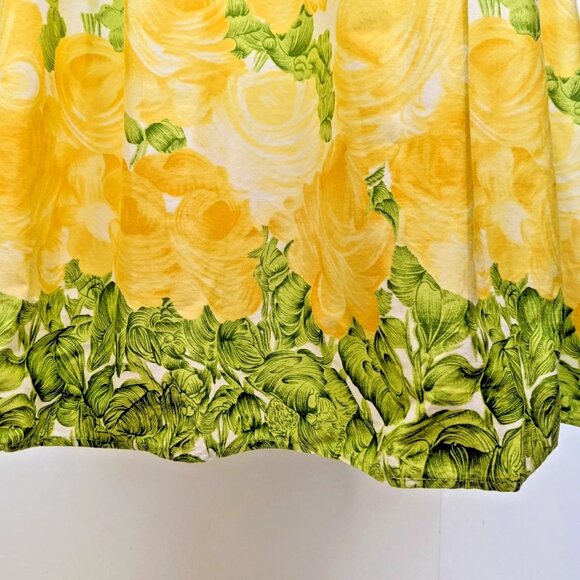 B. Smart Fit & Flare Dress Yellow Rose Sz 11/12 Sleeveless Scoop Neck Scalloped - Picture 3 of 12